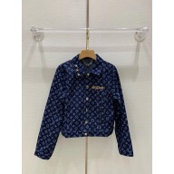 LOUIS VUITTON MONOGRAM PRINTED DENIM JACKET 2024