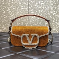 Valentino Garavani  Locò embroidered small shoulder bag YELLOW 2022