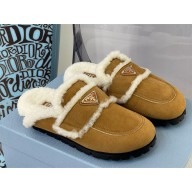 Prada Shearling slippers cognac 1S711M 2023