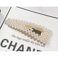 Chanel Pearl Single Hair Barrette White 2018
