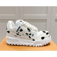 Louis Vuitton women/men LV Trainer Maxi White Black Animal Print  2024