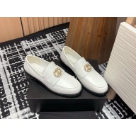 Chanel Calfskin Women's Loafers White For Women 2024