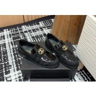 Chanel patent Women's Loafers black For Women 2024