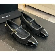 Chanel Mary Janes black Suede Lambskin Flat 2024