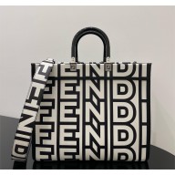 Fendi Sunshine Medium Two-tone printed leather Fendi Roma Capsule shopper 2022