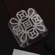 Chanel Resin Flower Cuff Transparent/Crystal 2018