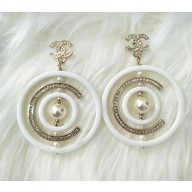 Chanel Earrings A53142 White Resin/Crystal 2018