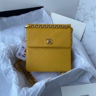 Chanel Backpack in Grained Calfskin AS4189 yellow 2023