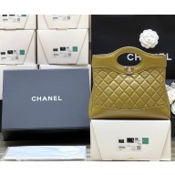 Chanel 31 Mini Shopping Bag in Calfskin AS4133 olive green 2023(ORIGINAL QUALITY)