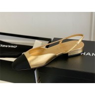 Chanel heel 2cm Slingbacks G31319 Gold 2023