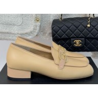 Chanel Mocassins Crumpled Shiny Lambskin Beige G46113-2025