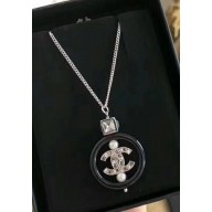 Chanel Necklace with CC Resin Loop Black 2018