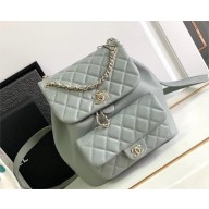 chanel medium calfskin duma backpack gray AS3618 2023