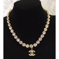Chanel Crystal Pendant Short Necklace 2018