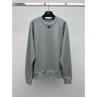 Prada Long-sleeved cotton sweatshirt grey 134668 2024 