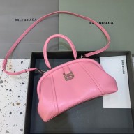 balenciaga editor pink calfskin small bag 2022