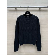 Chanel Cotton black pullover P76925 2024