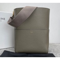 Celine Sangle Bucket bag in soft grained calfskin Taupe