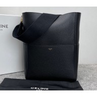 Celine Sangle Bucket bag in soft grained calfskin Black