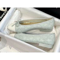 Chanel Lambskin & Patent Calfskin Ballerinas G40110 Blue 2023