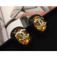 Chanel Earrings A58360 Gold/Black/Yellow 2018