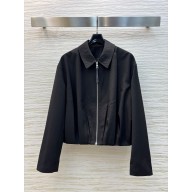 LOEWE Cotton and silk twill blouson BLACK 2025