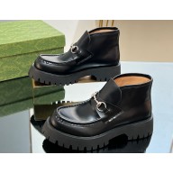 Gucci ankle boot with Horsebit 764204 Leather Black 2023