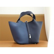 Hermes Picotin Lock Bag in original togo leather bleu sapphire(handmade)
