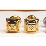 Louis Vuitton Square Earrings Gold