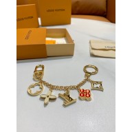 louis vuitton Fleur de Monogram Bag Charm Chain m65111 red