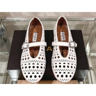 Alaia openwork calfskin Ballerinas white 2023