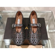 Alaia openwork calfskin Ballerinas black 2023
