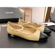 Chanel Chain,pearls and Lambskin Ballerinas G38986 Apricot 2022
