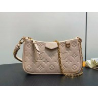 LOUIS VUITTON Embossed grained cowhide leather Easy Pouch M14421 SAND 2025