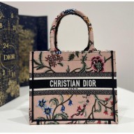 dior Natural Multicolor Raffia Embroidered with Dior Petites Fleurs small book tote bag 2023