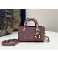 dior Micro Lady D-Joy Bag in Peony Pink Cannage Lambskin 2023
