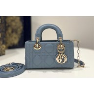 dior Micro Lady D-Joy Bag in cloud blue Cannage Lambskin 2023