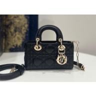dior Micro Lady D-Joy Bag in black Cannage Lambskin 2023