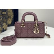 dior small Lady D-Joy Bag in Peony Pink Cannage Lambskin 2023