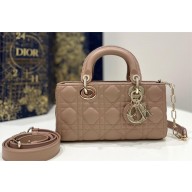 dior small Lady D-Joy Bag in Ethereal Pink Cannage Lambskin 2023