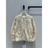 Moncler white bomber jacket 2024