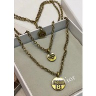 Dior "Amulettes d'Amour" Necklace Aged Gold 2018