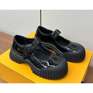 Louis Vuitton Ruby Flat Mary Jane Black Patent calf leather 1122-2024