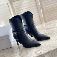 CELINE VERNEUIL TRIOMPHE HARNESS LOW BOOT in Calfskin black 2023