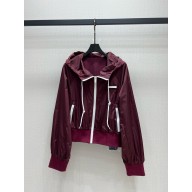 PRADA BURGUNDY RE-NYLON JACKET 2025
