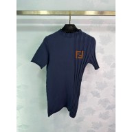 fendi navy Blue cotton jumper 2024