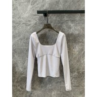 Chanel Stretch Jersey Silver top P76232 2024
