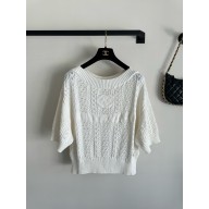 CHANEL Cotton Ecru Pullover p76924 2024