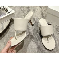 The Row Signum Leather Sandals 65 white 2025