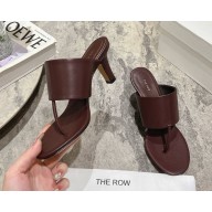 The Row Signum Leather Sandals 65 burgundy 2025